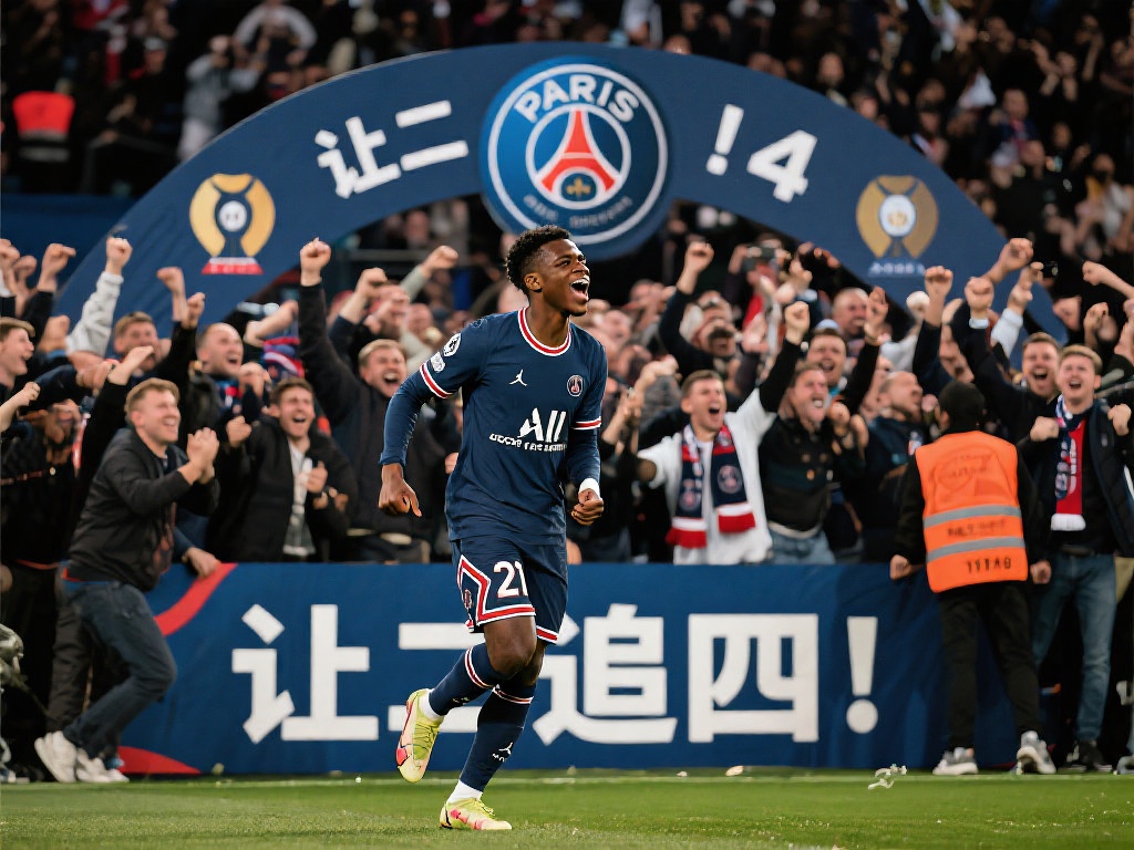 在比赛结束后，巴黎球迷瞬间爆发了内心的狂